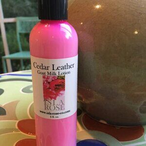 GOAT MILK LOTION CEDAR LEATHER (FOR MEN AND WOMEN!) 4oz
